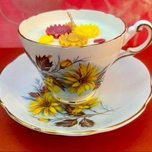 Handmade 100% Soy Wax Buttercream Frosting Scented Candle in Vintage Teacup